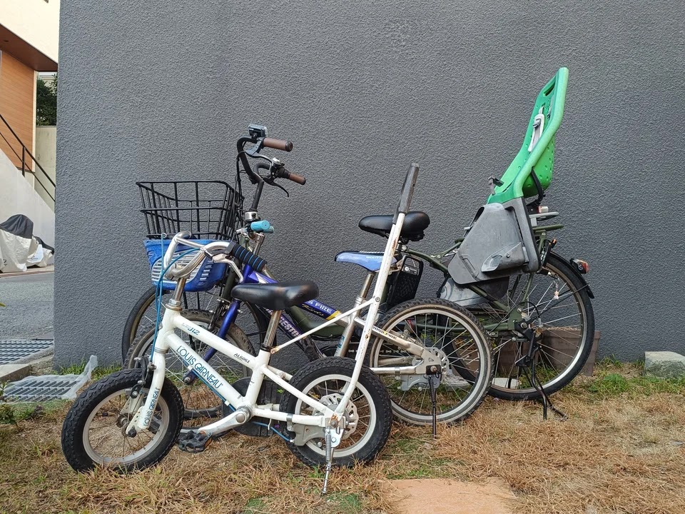 3台の自転車