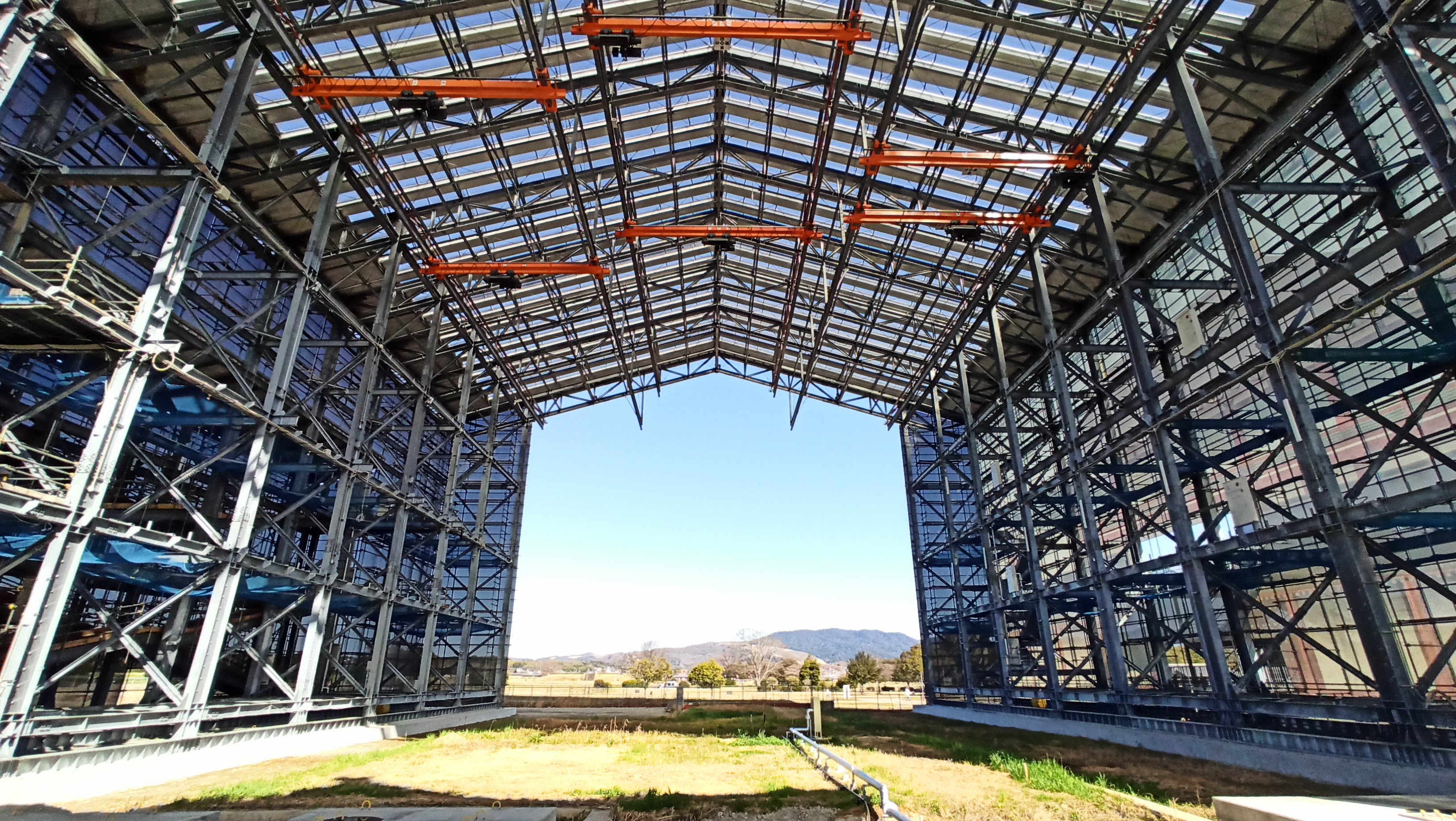 第一大極殿院 南門と工事中の建物