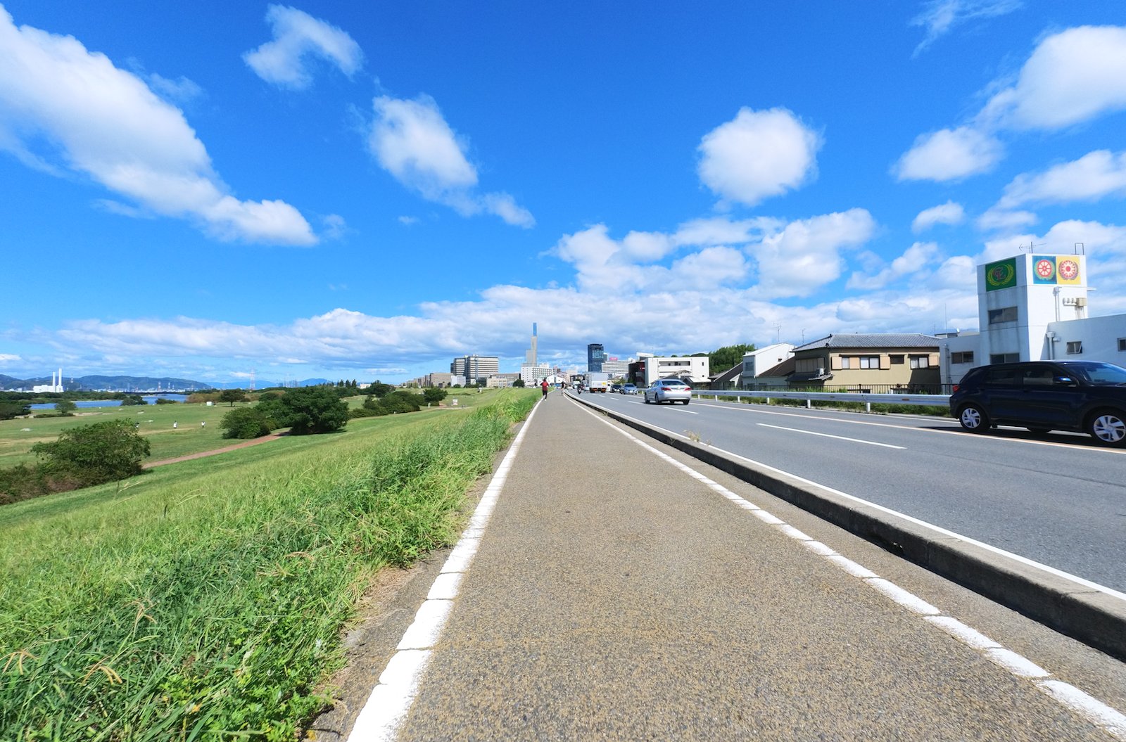 淀川沿いの自転車道 枚方付近