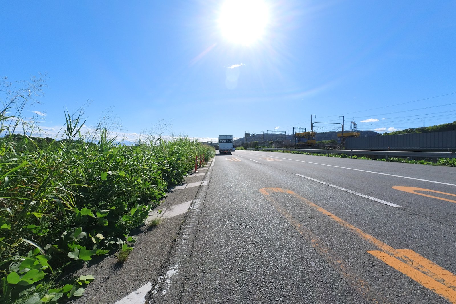 国道171号を自転車で走る