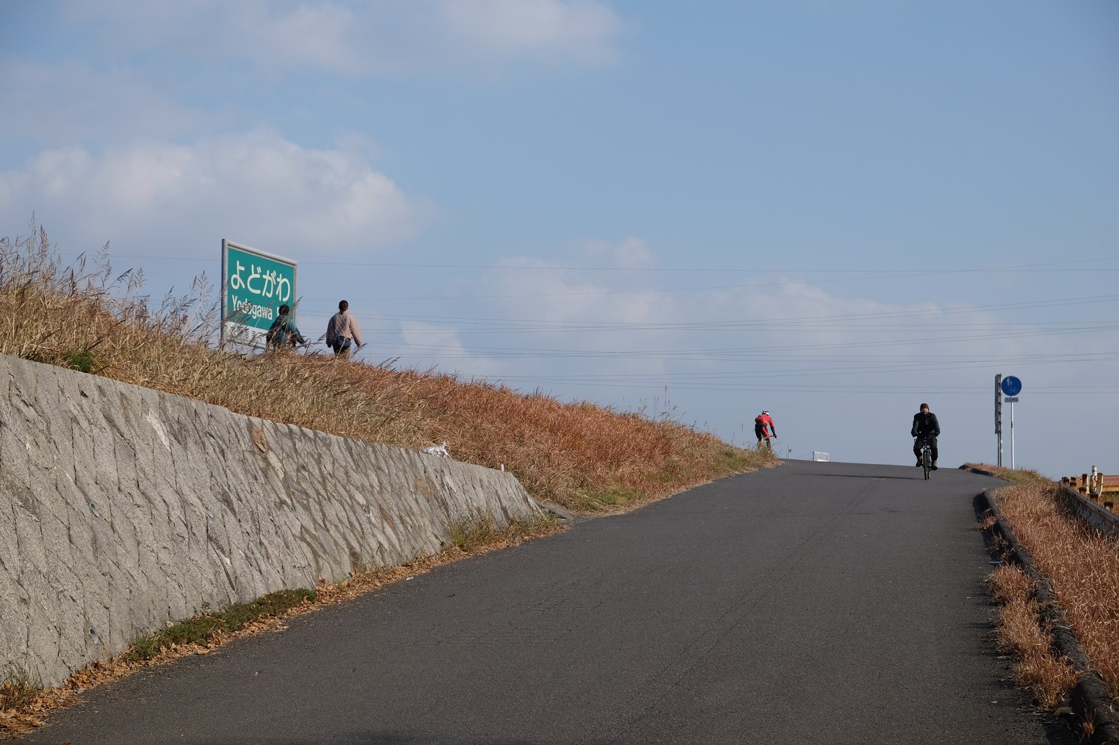 淀川沿いの道に入る