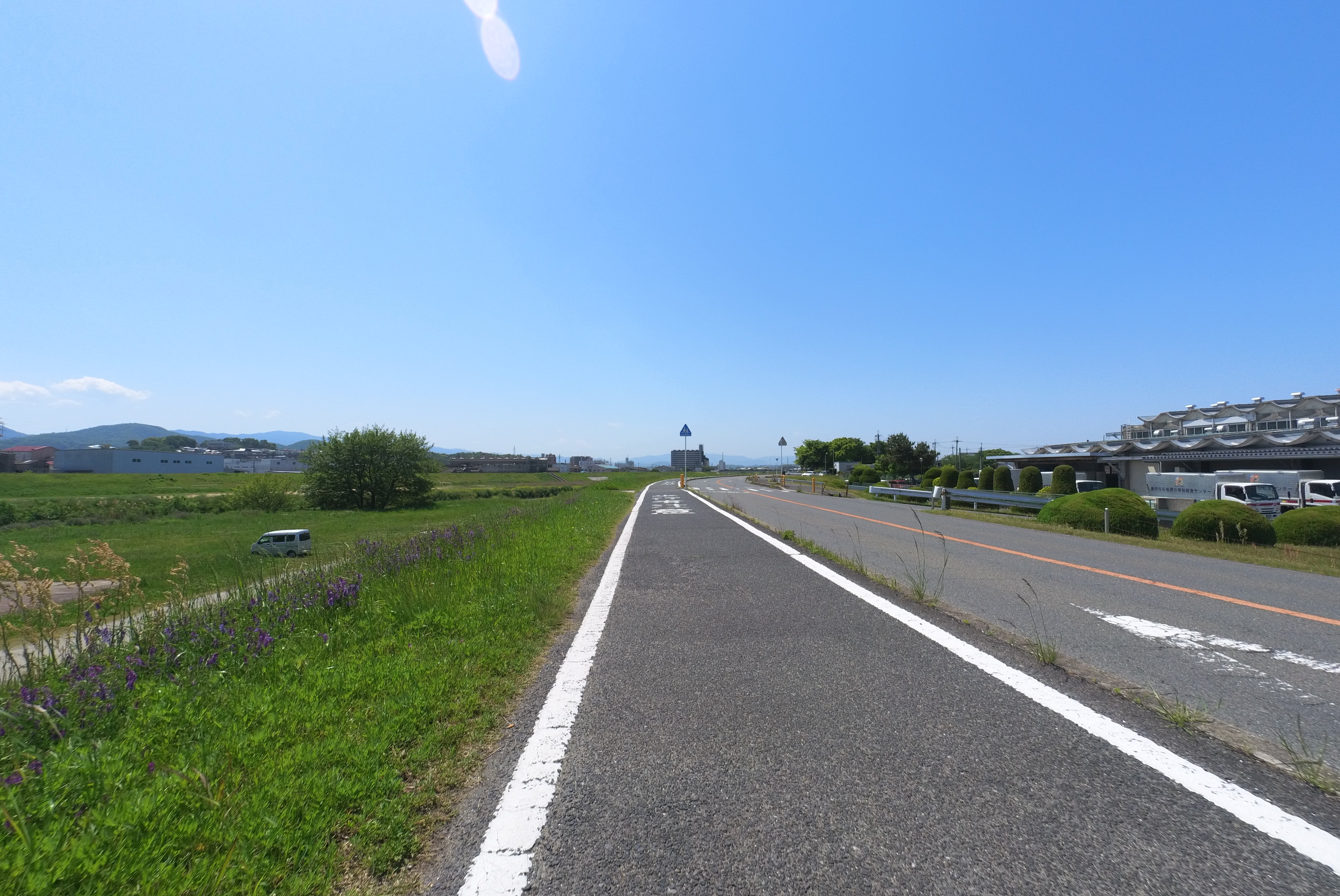 大和川と石川の合流地点付近