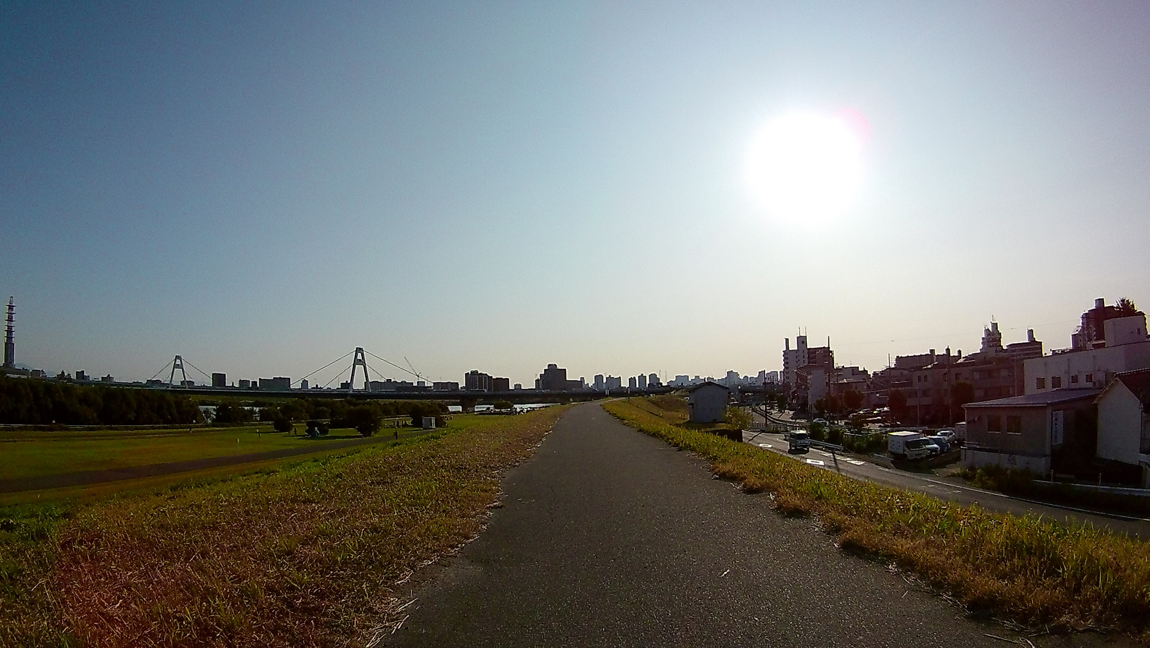 淀川右岸の自転車道