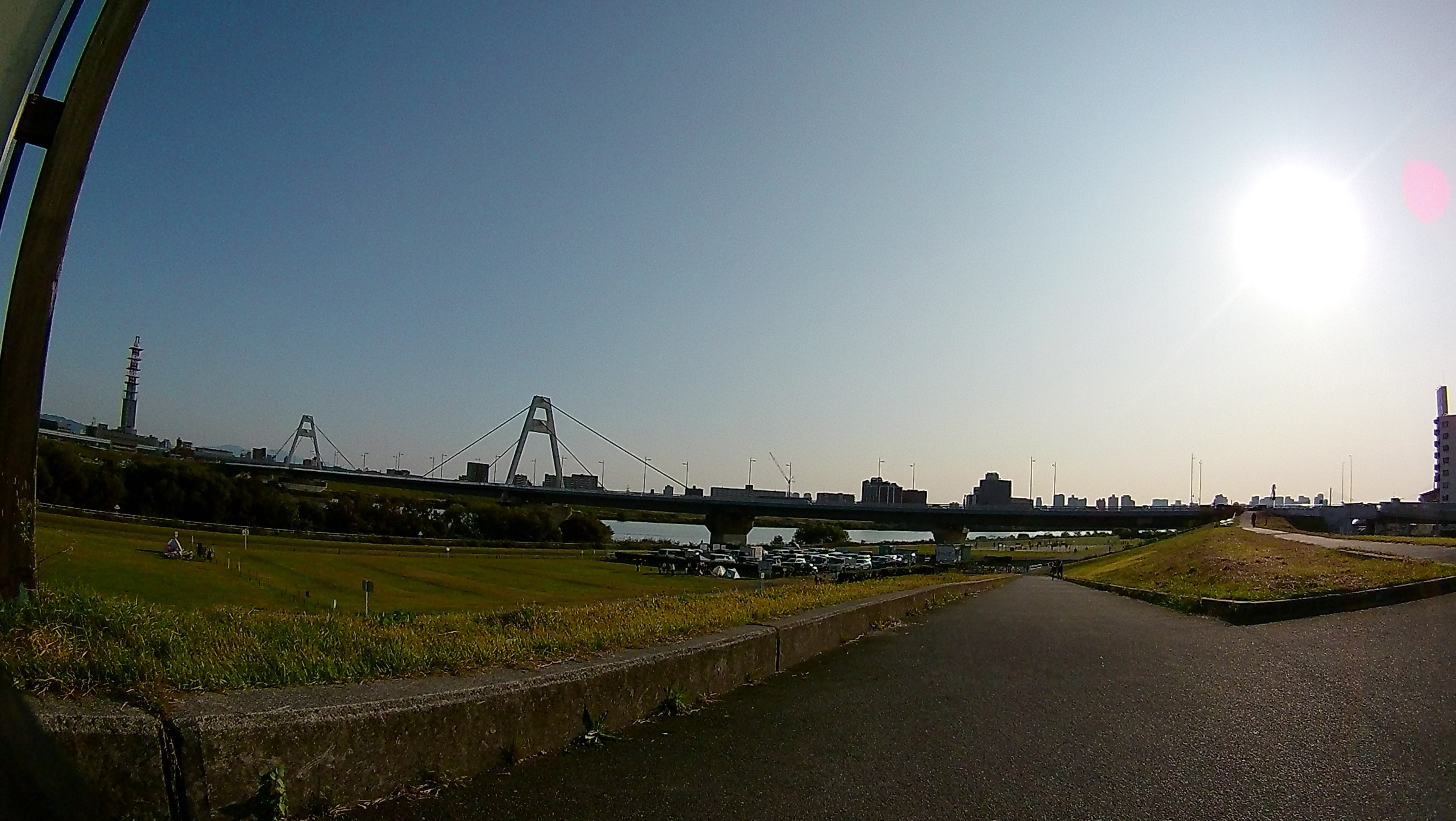 淀川右岸 豊里大橋手前