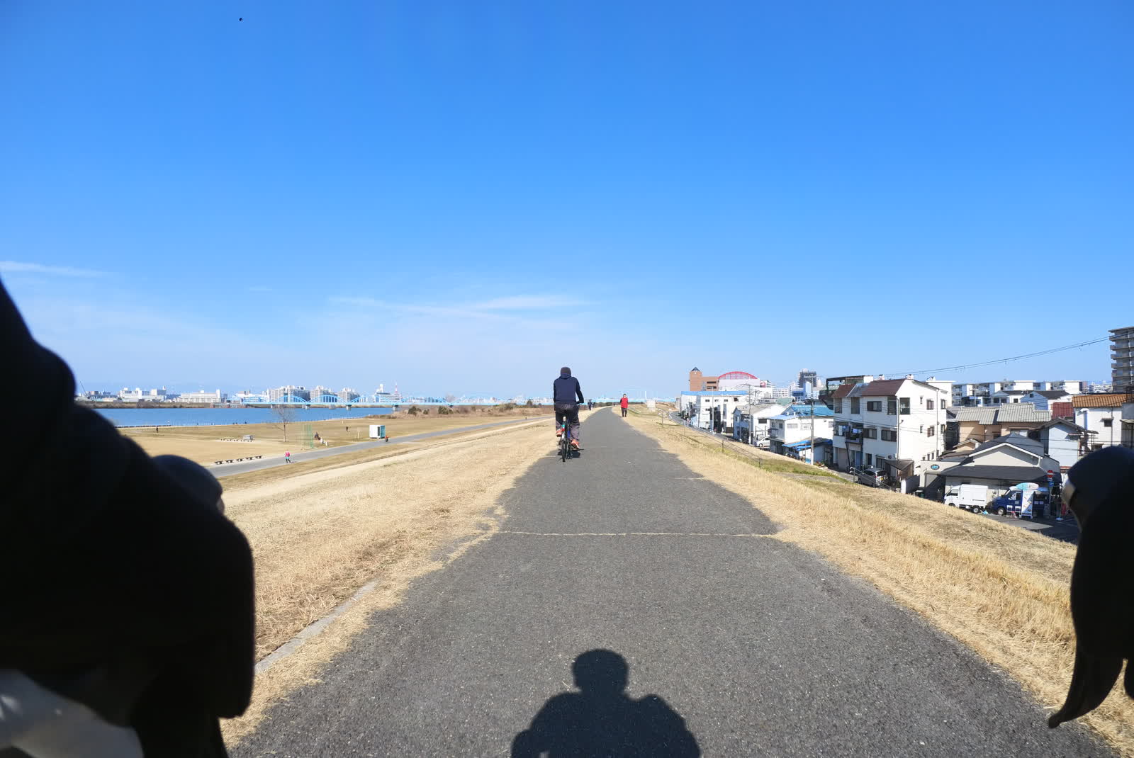 淀川沿いの道
