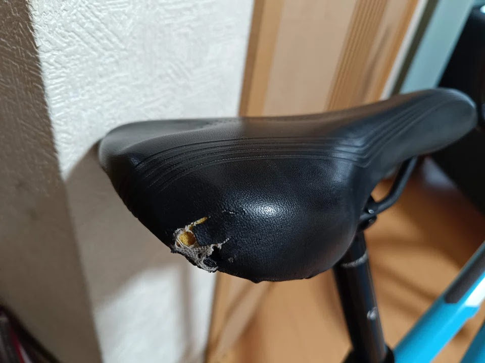 TREK Superfly 24の破れたサドル