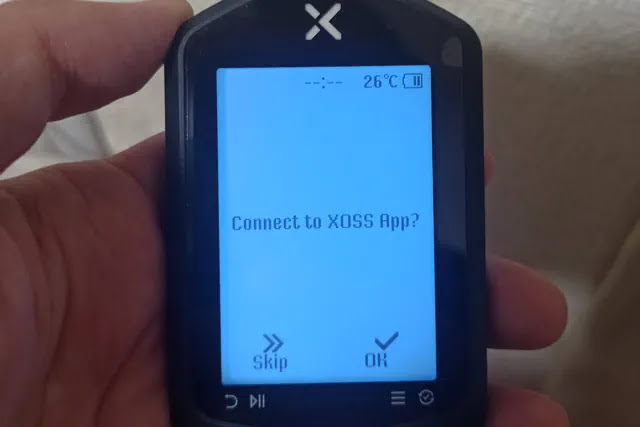 XOSS Nav画面 アプリに接続