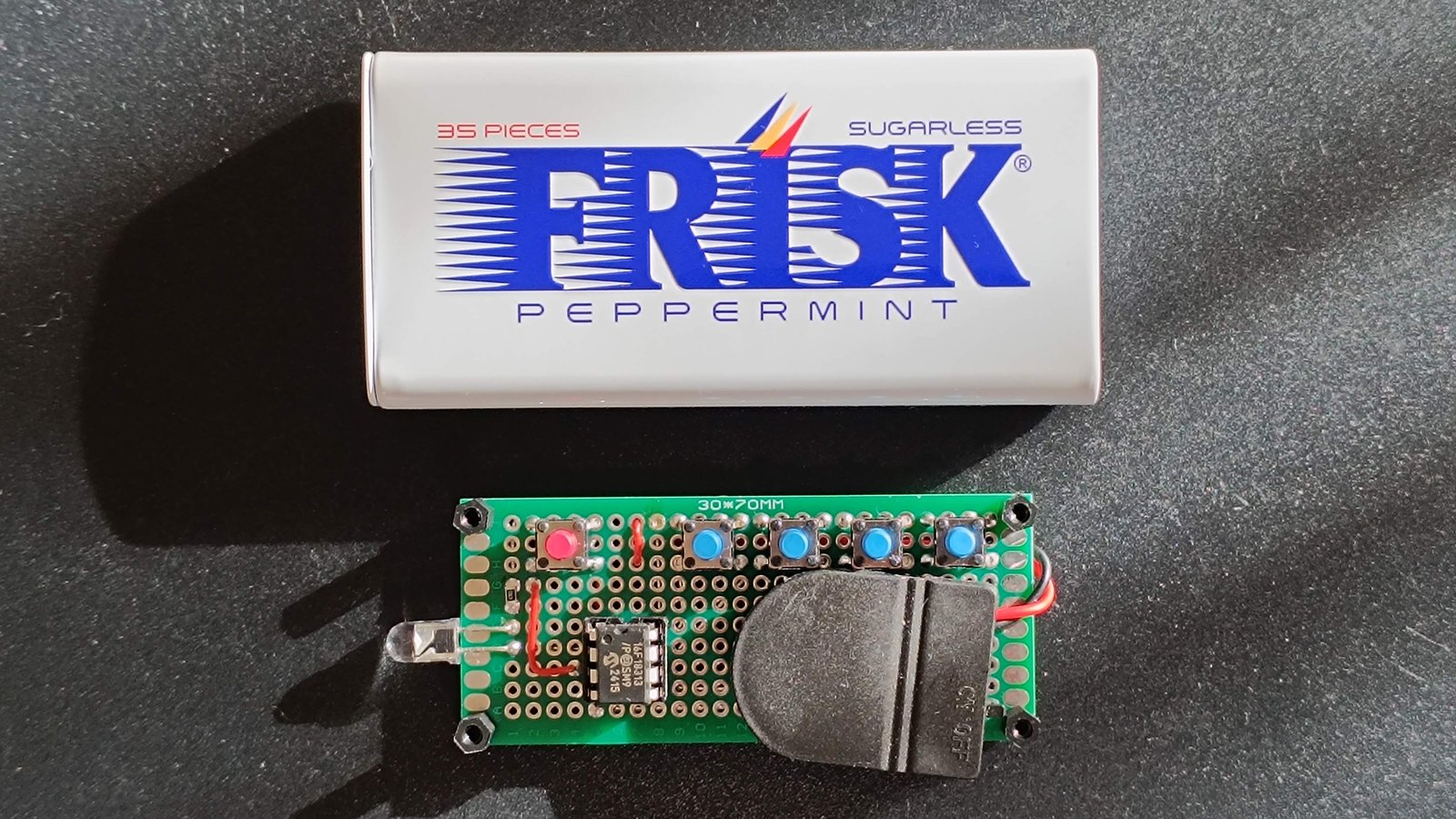 FRISKケースと30X70mm基板