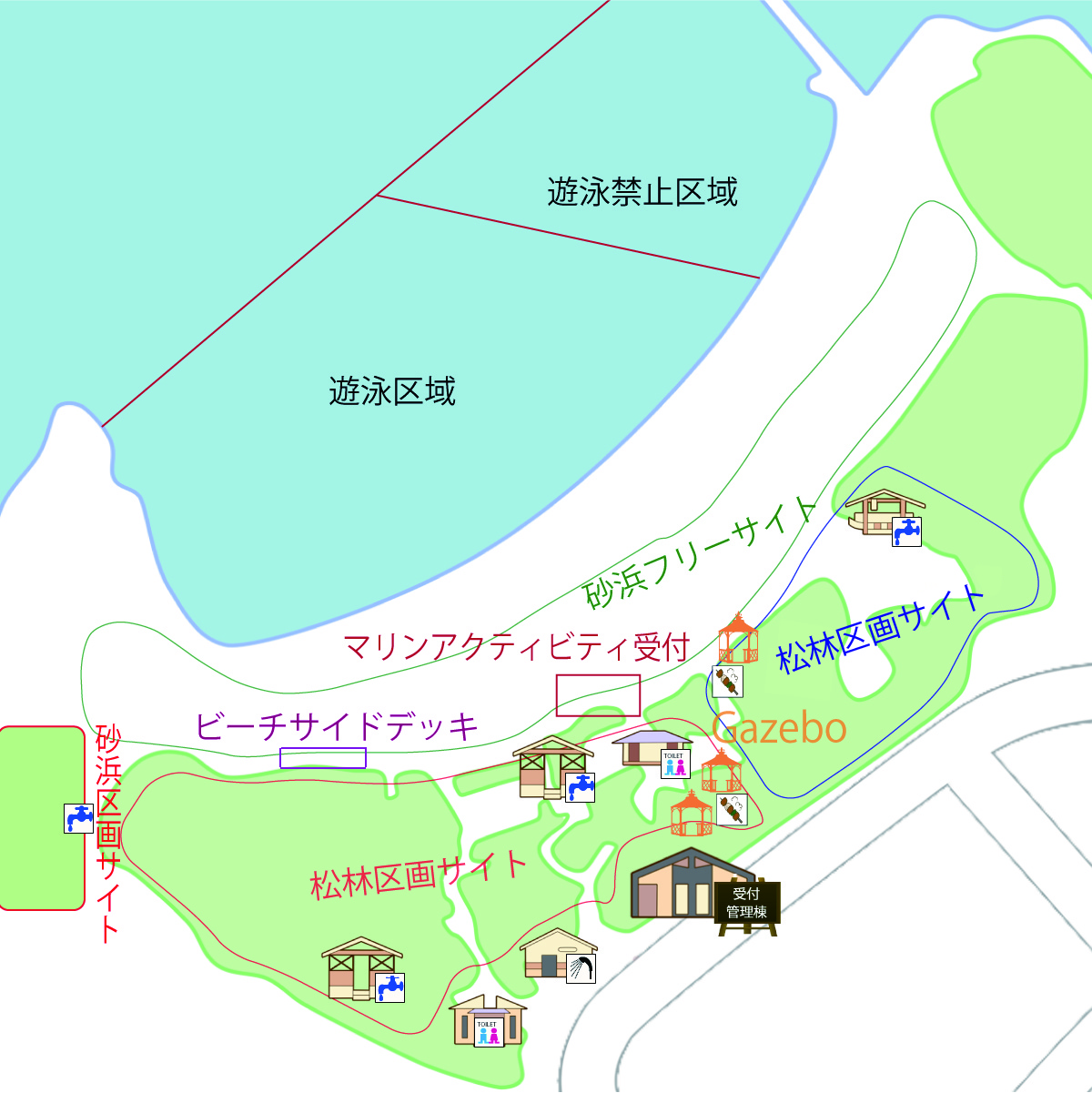 キャンプサイトマップ