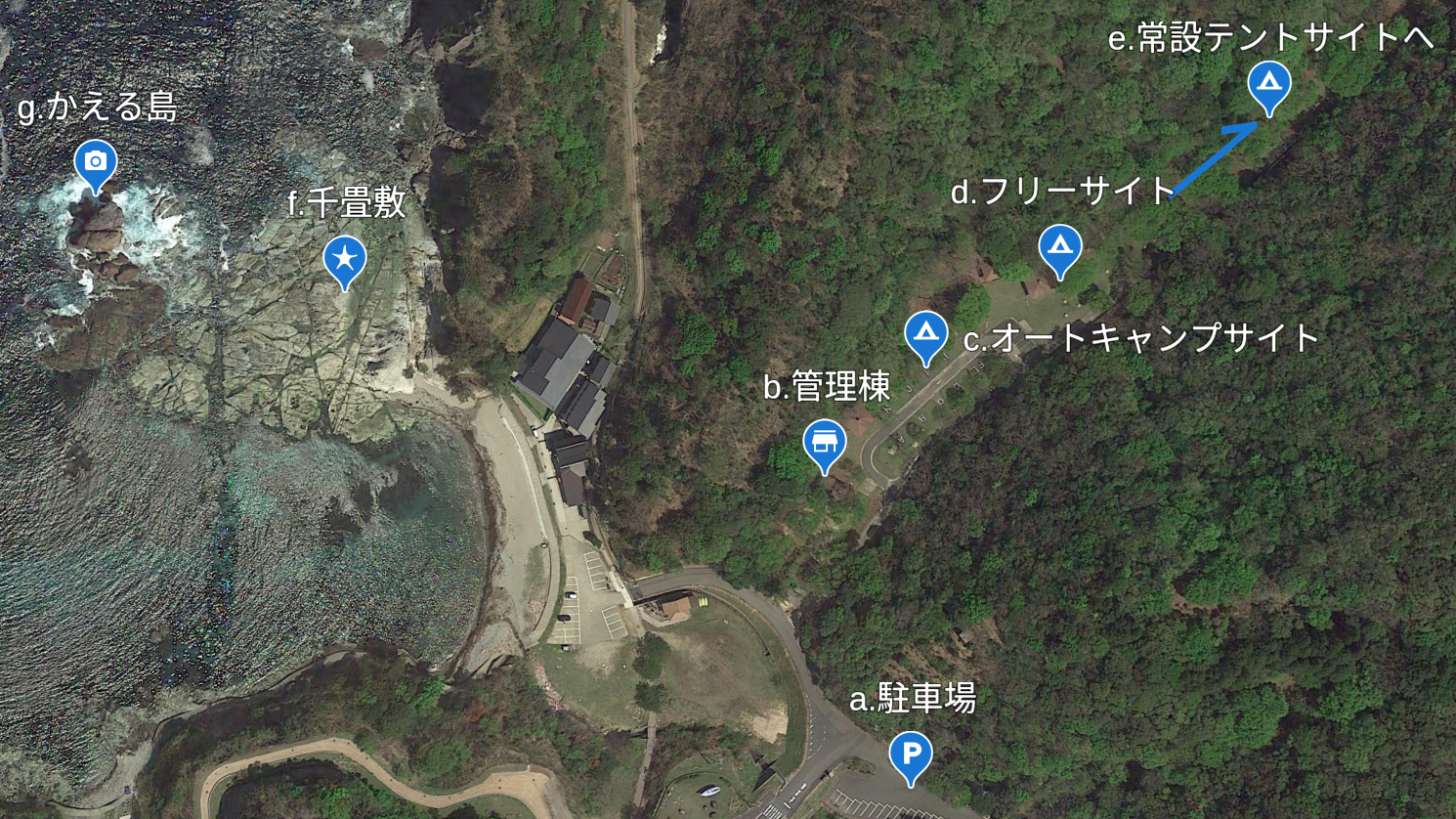 今子浦キャンプ場マップ