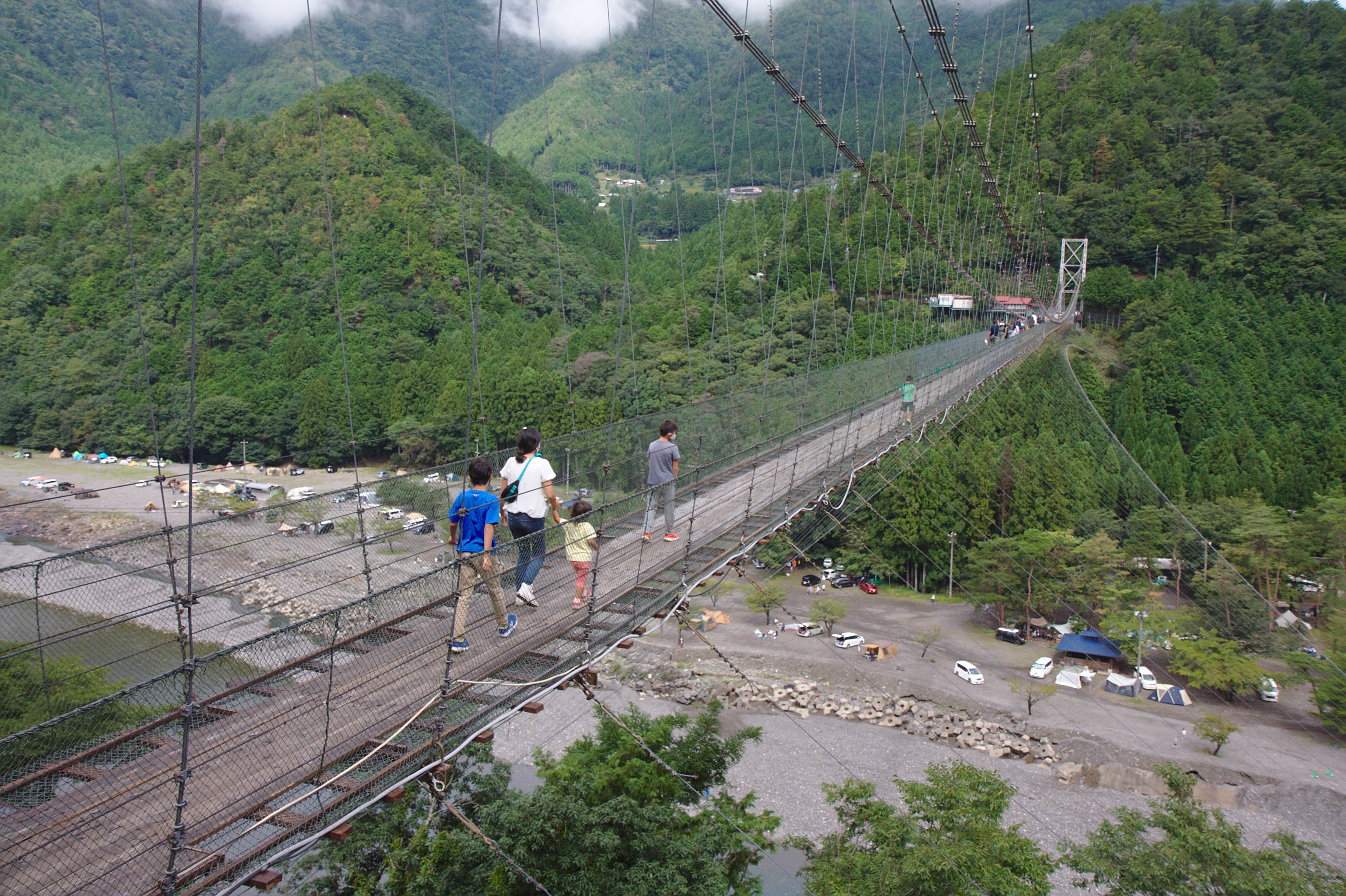 谷瀬の吊り橋