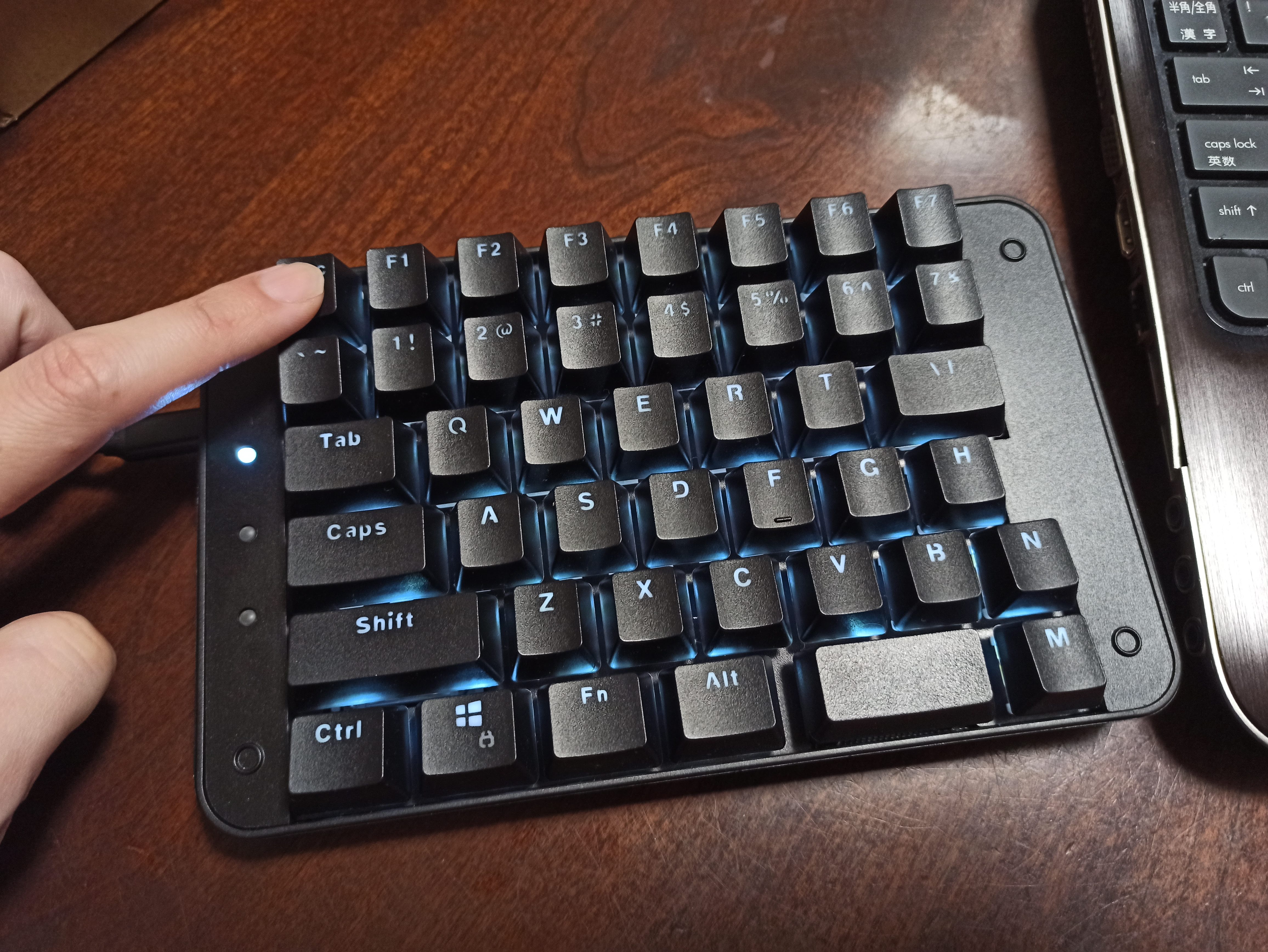 キーボードを書き込みモードにする