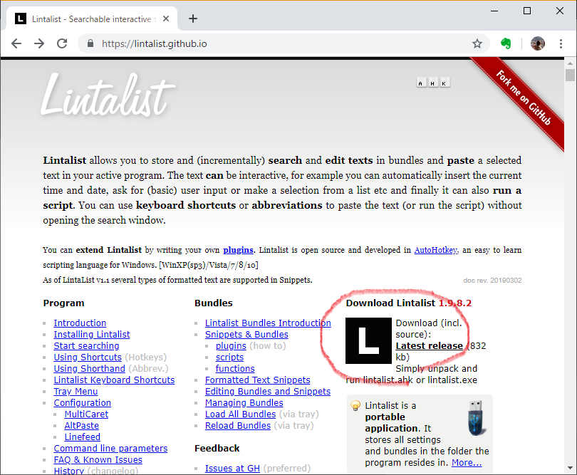 Lintalistホームページ