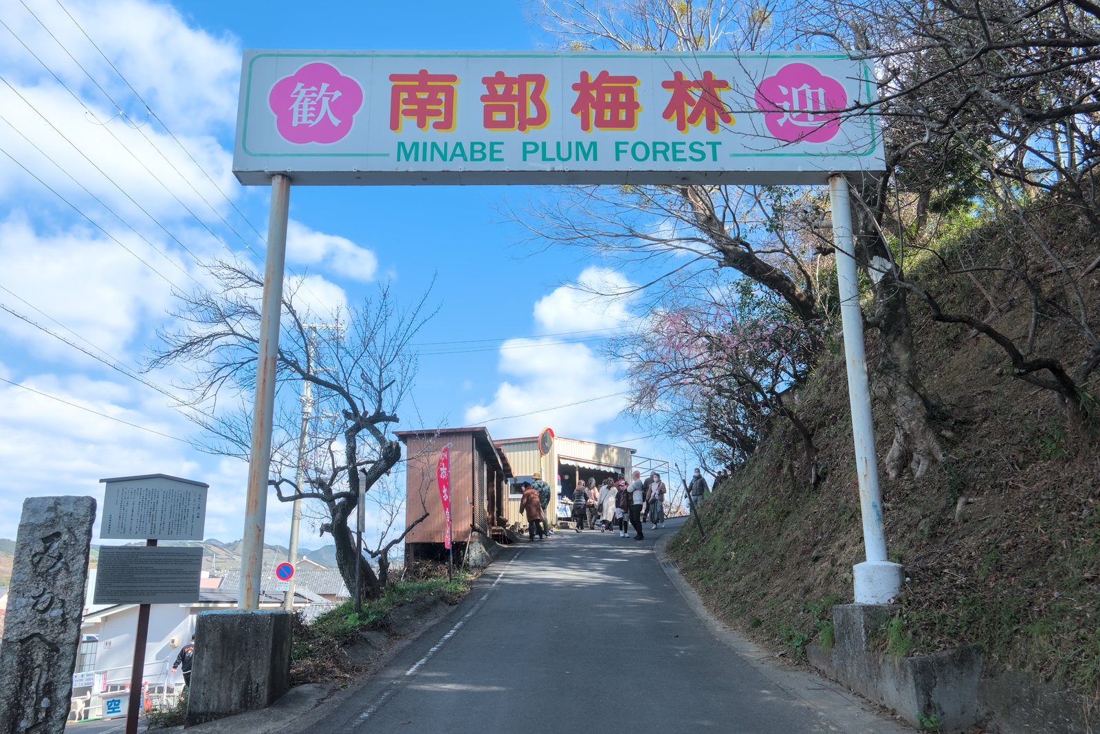「歓迎南部梅林」の門