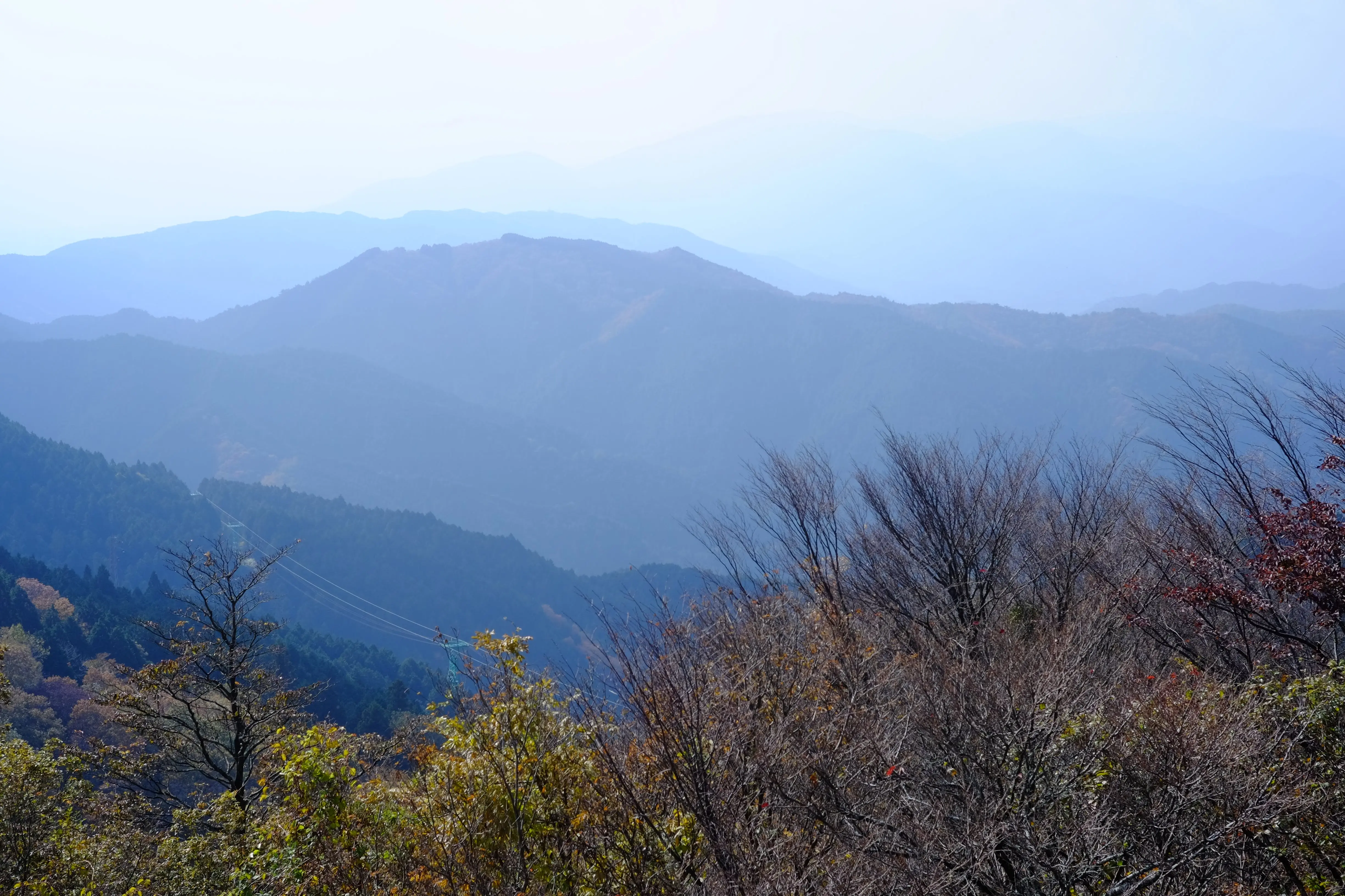 展望台より見る山々の風景