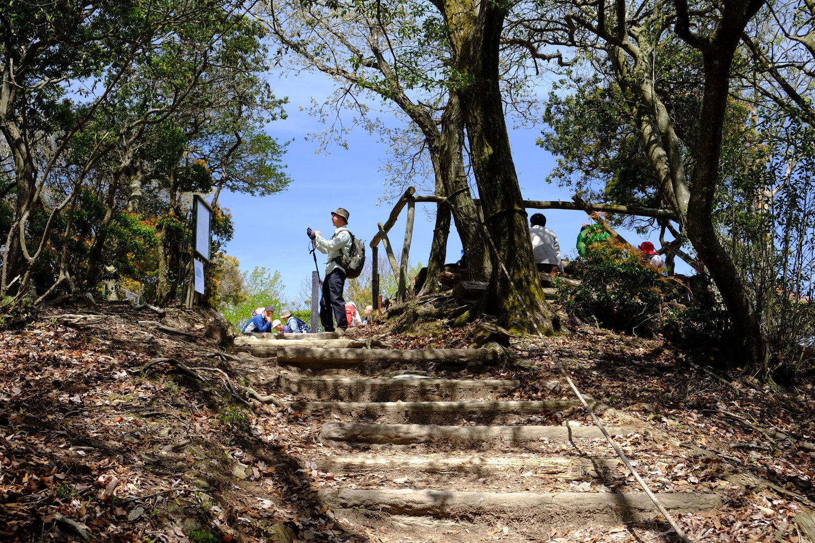 山頂への階段