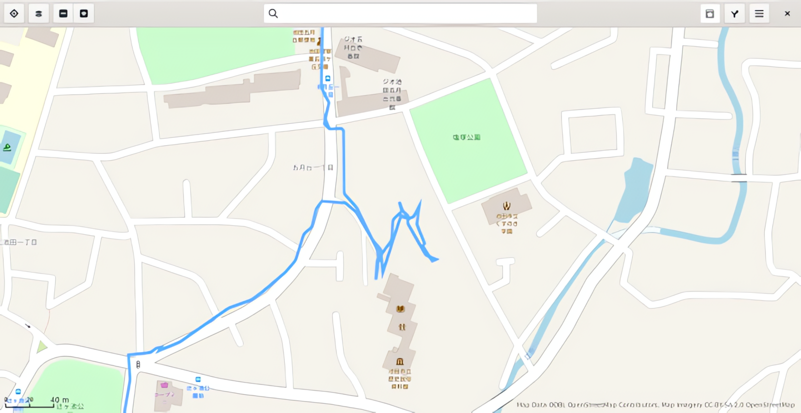 GNOME地図アプリでGPXファイルを表示