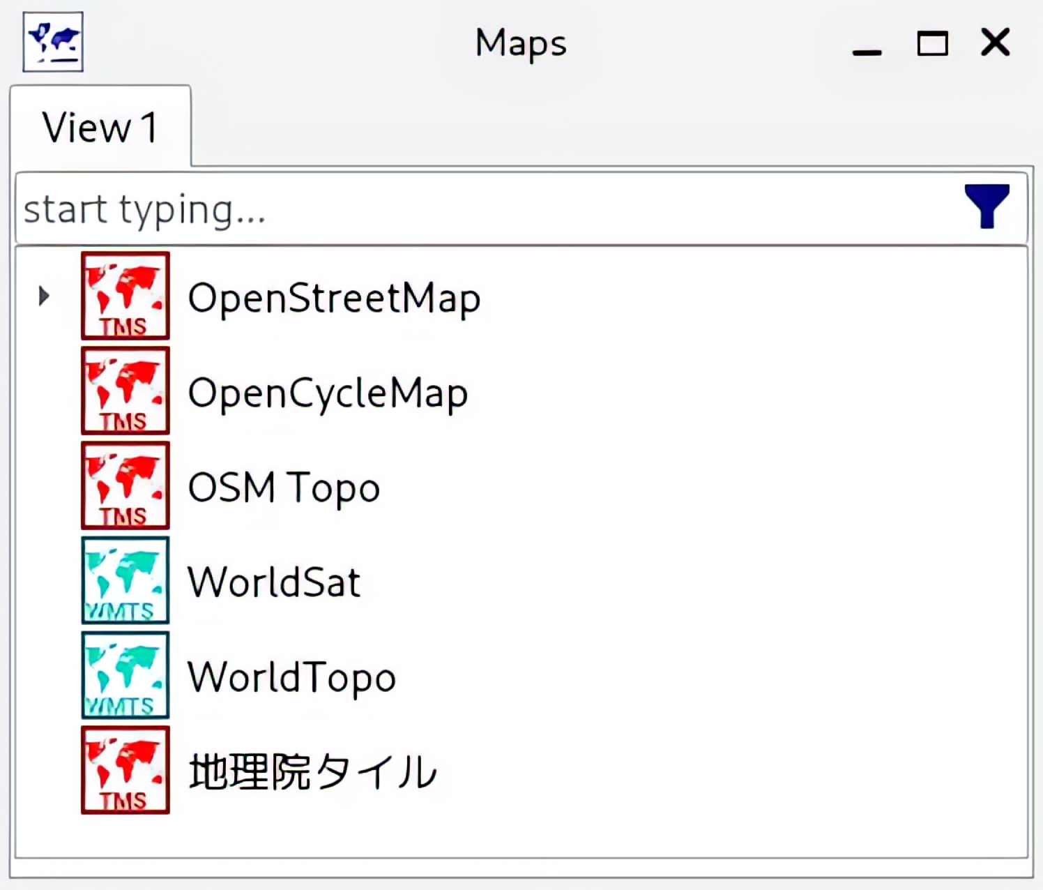 マップ選択ウィンドウ
