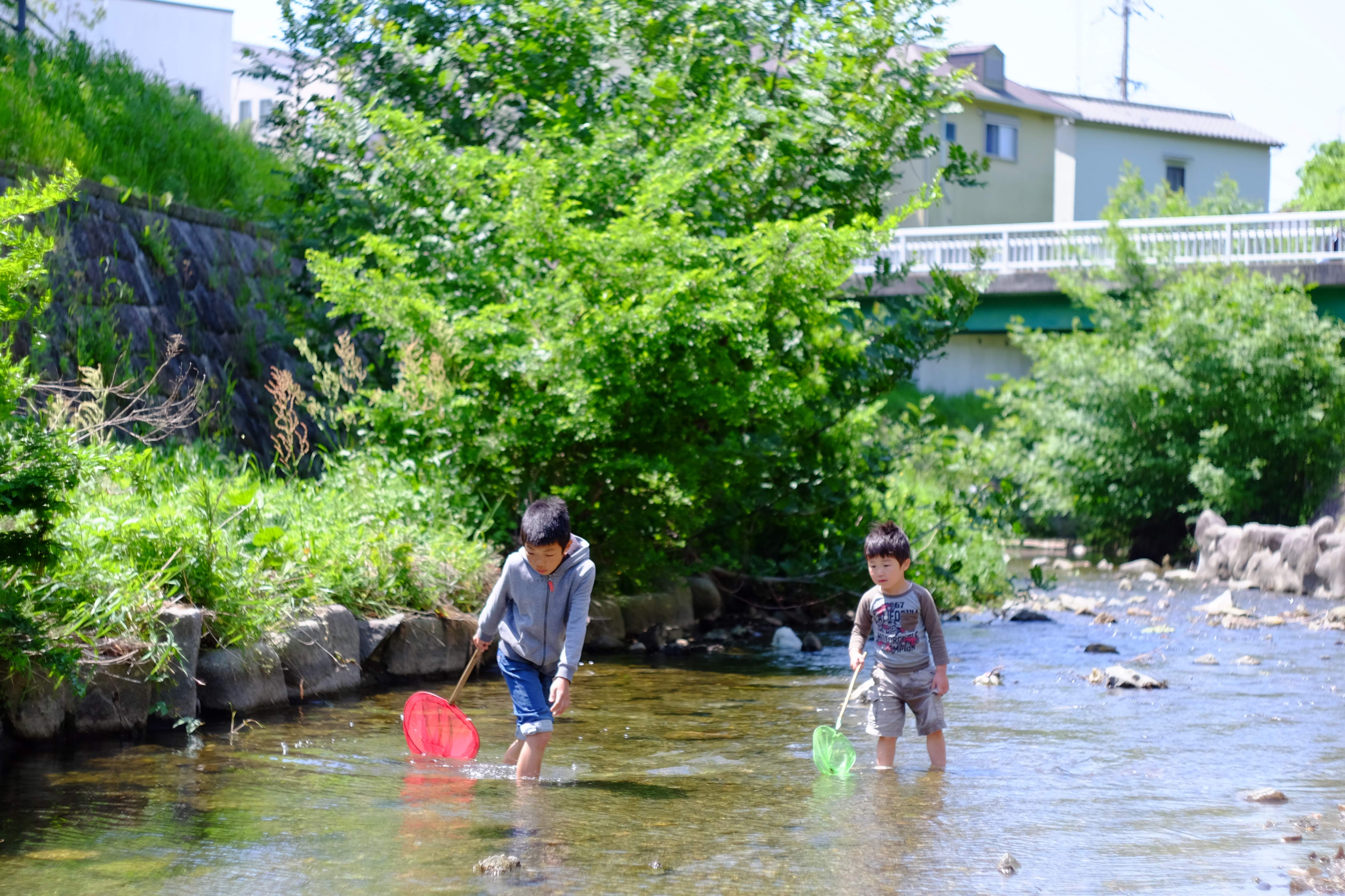 水量の多い5月の下流側