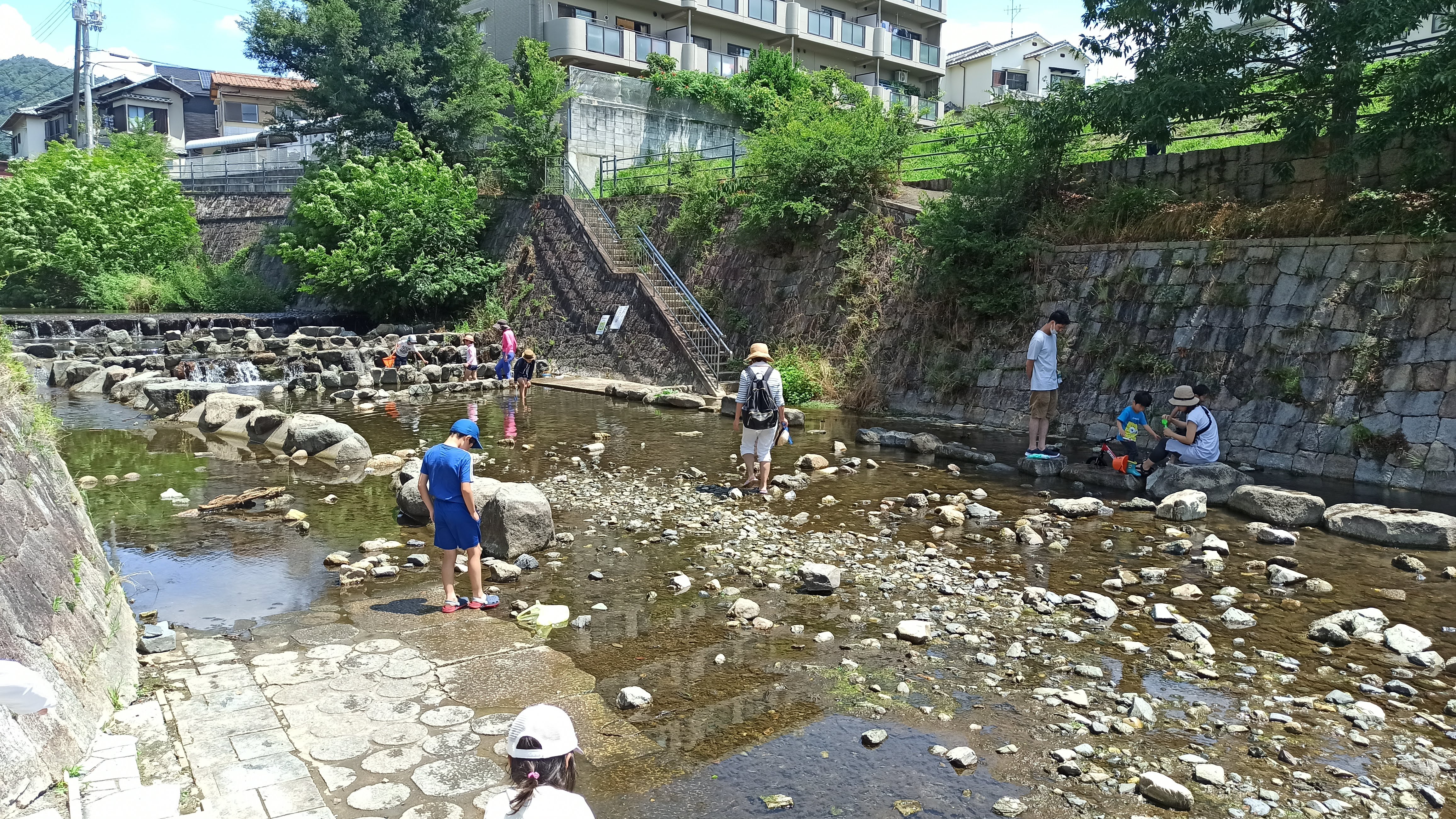 川の上流側