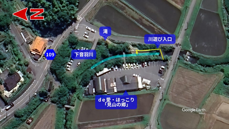 見山の郷 川遊びマップ
